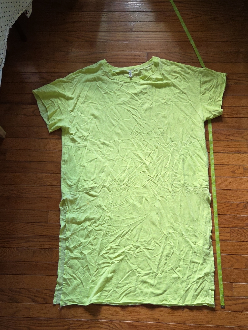 Free People Light Lime Short Sleeve Crew Tee